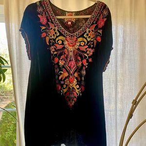 Johnny Was velvet tunic